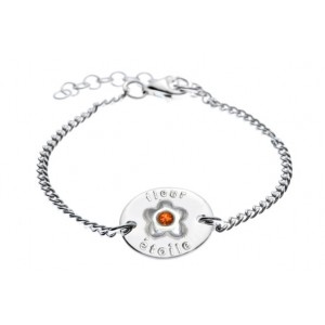 gourmette fleur &eacute;toile